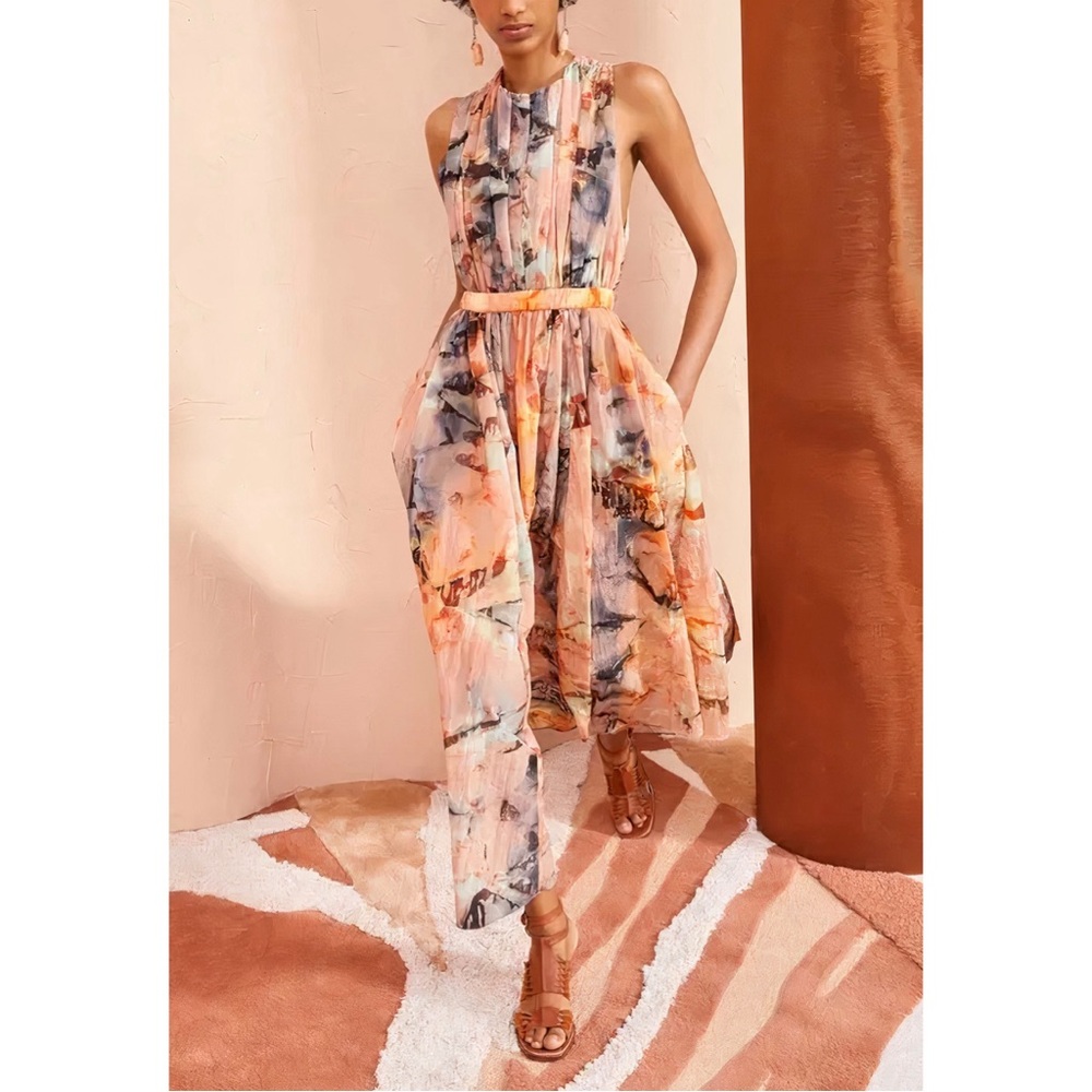 Nwot Ulla Johnson Maxi Halter Open-Back Marietta Dress